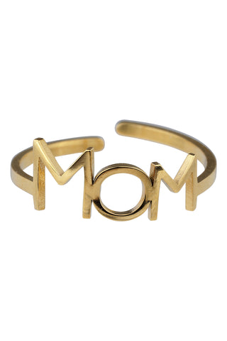 MOM ring classic design - forgyldt