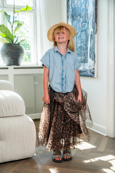 Kids Daisy skirt - leopard