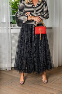 Daisy tyl skirt - black with White dots - EMM Copenhagen