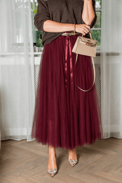 Daisy tyl skirt - bordeaux - EMM Copenhagen