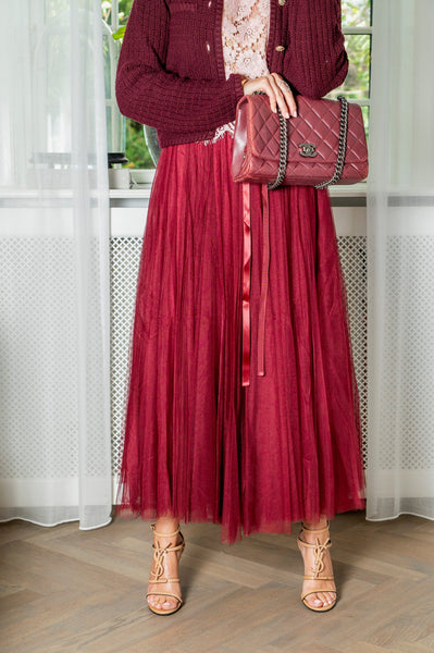 Daisy tyl skirt - bordeaux - EMM Copenhagen