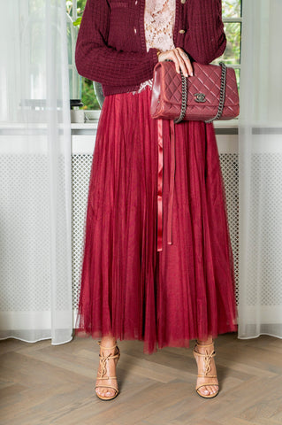 Daisy tyl skirt - bordeaux - EMM Copenhagen