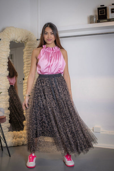 Daisy tyl Skirt - Brown Leopard - EMM Copenhagen