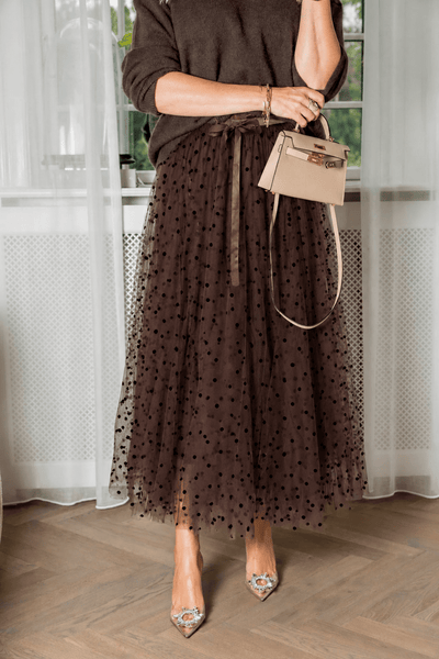 Daisy tyl skirt - Choko with dots - EMM Copenhagen