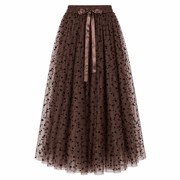 Daisy tyl skirt - Choko with dots - EMM Copenhagen