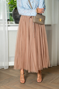 Daisy tyl Skirt - Tan - EMM Copenhagen