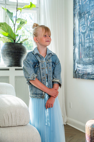 Kids Daisy skirt - Blue - EMM Copenhagen
