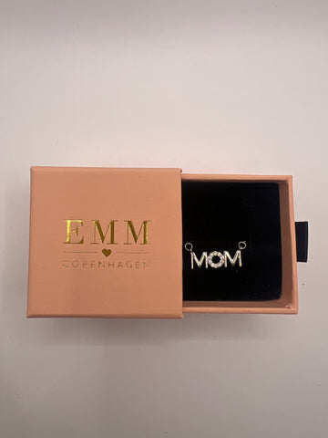 MOM necklace with zirkonia stone - forsølvet - EMM Copenhagen