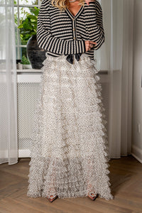 Tulle skirt - beige with bow and dots - EMM Copenhagen