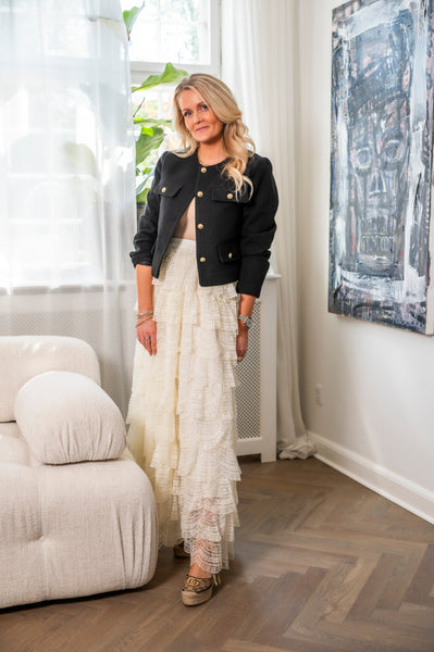Tulle skirt - lace - vanilla - EMM Copenhagen