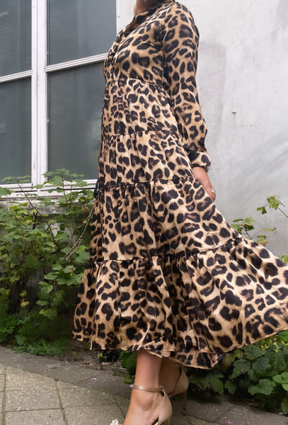 Paloma Dress - Brown Leopard