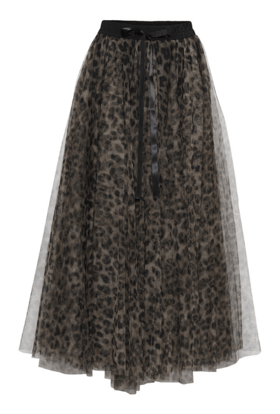 Daisy tyl Skirt - Brown Leopard - EMM Copenhagen