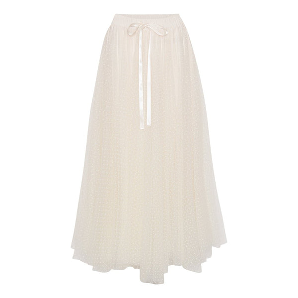 Daisy tyl skirt - ivory with ivory dots - EMM Copenhagen