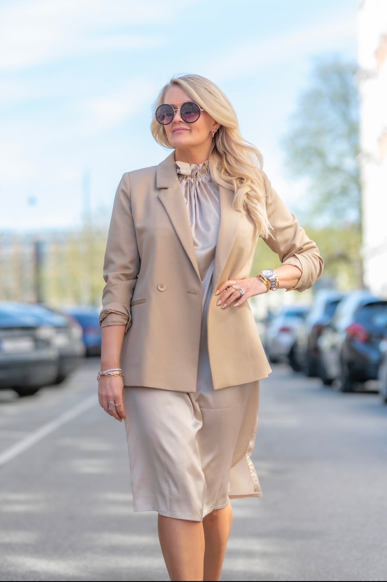 Elisabeth tie Dress - Sand - EMM Copenhagen