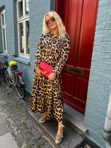 Paloma Dress - Brown Leopard