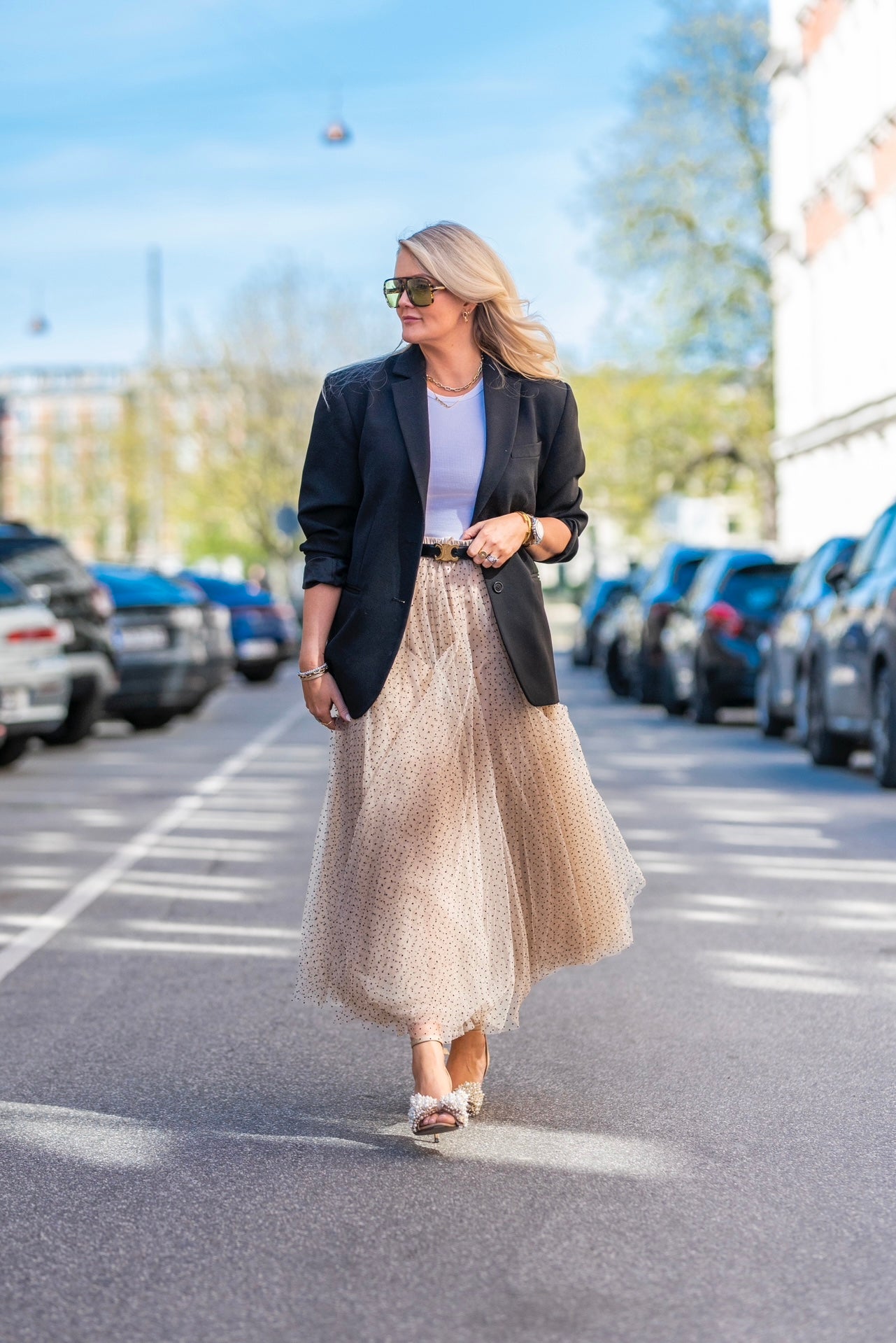 Daisy tyl Skirt - tan with Black Dots – EMM Copenhagen