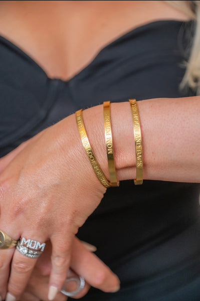 Bangle armbånd - when its Dark look for Stars - Gold