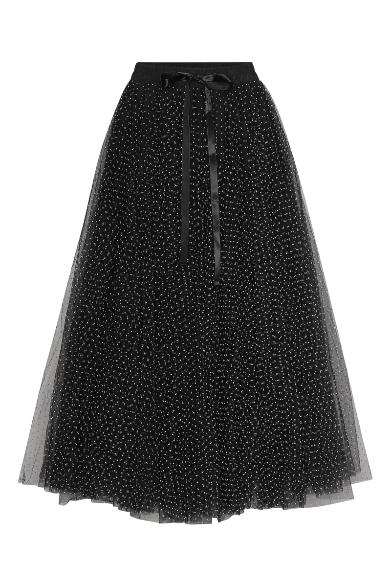 Daisy tyl skirt - black with White dots – EMM Copenhagen