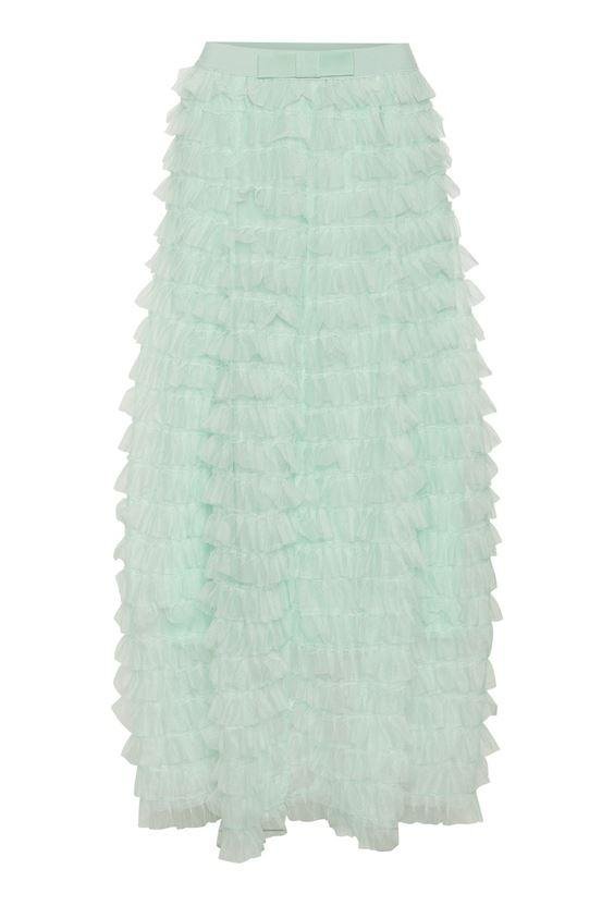 Tulle Maxi Swan Cloud Maxi Skirt Tulle Skirt Mint – EMM Copenhagen